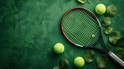 Beautiful background for tennis sport club advertising - obrazy, fototapety, plakaty