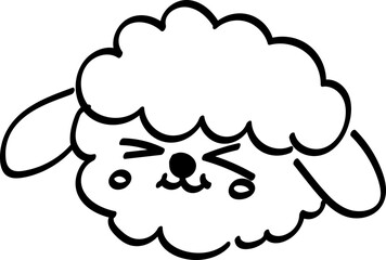 Cute head dog clipart vector