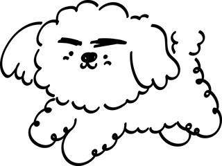 Cute dog clipart vector