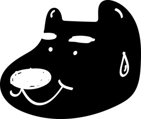 Cute head dog clipart vector