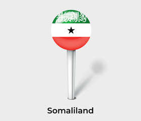 Somaliland country flag pin map marker