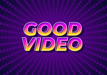 Good video. Text effect in eye catching color with 3D look effect