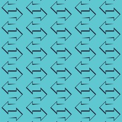 Transfer arrows seamless pattern isolated on blue background