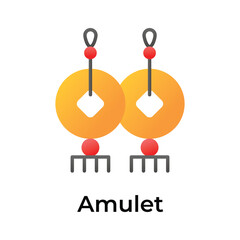 Amulet icon design in trendy style ready to use vector