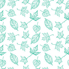 seamless background with leaves