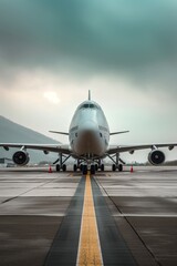 Fototapeta na wymiar Airline jet, taking off and landing.