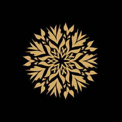 Traditional Thai flower ornament design icon vector