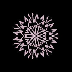 Traditional Thai flower ornament design icon vector