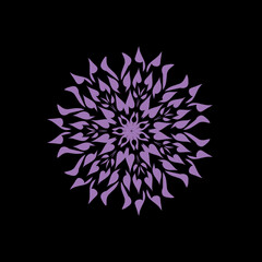 Traditional Thai flower ornament design icon vector