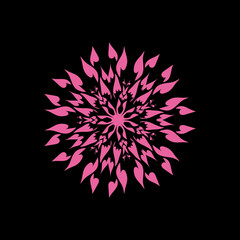 Traditional Thai flower ornament design icon vector