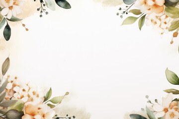 background with wedding decorations, copy space, watercolor. ai generated