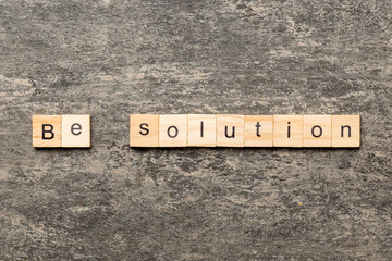 best solution word written on wood block. best solution text on table, concept