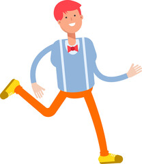 Male Character Running
