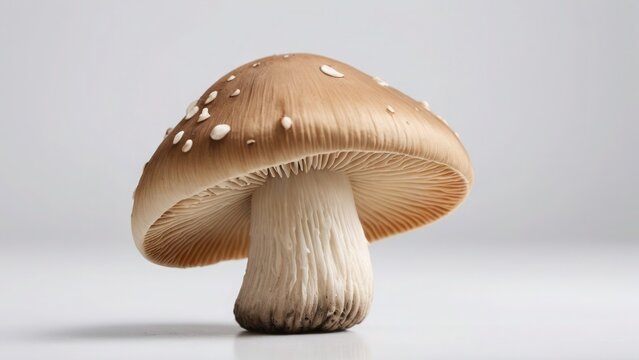 mushrooms on a white background in closeup photo