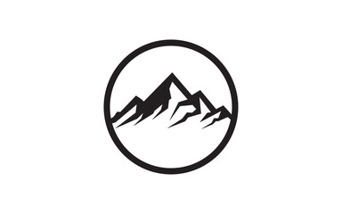 Mountain Silhouette for Outdoor Travel adventure Vintage logo design