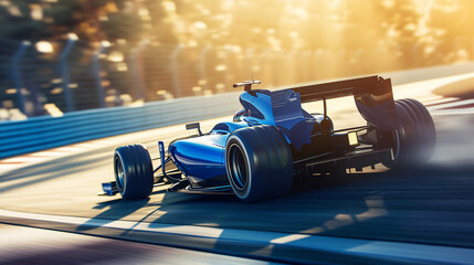 Side View of the Blue Racing