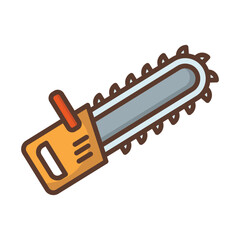 Chain saw icon vector illustration on trendy design