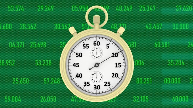 Illustrazione - Video. Tempo. Cronometro. Un minuto.