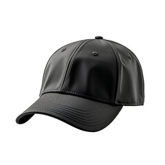 Black cap isolated on white background.
