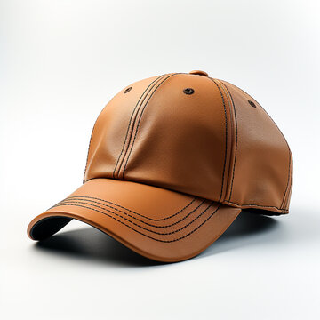 Brown cap isolated on white background.