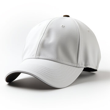 White cap isolated on white background.