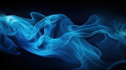 Blue Smoke Futuristic Waveforms: Abstract Elegance for Wallpaper Designs