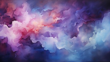 Fototapeta premium Cosmic Swirls: Enigmatic Space Background in Soft Purple and Blue Hues