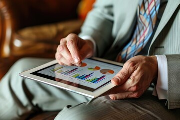 manager presenting selling report to his colleagues about