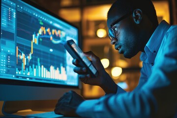 businessman analyze data works on the Insights analytics dashboard for operations management to make investment decisions
