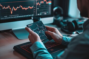 businessman analyze data works on the Insights analytics dashboard for operations management to make investment decisions