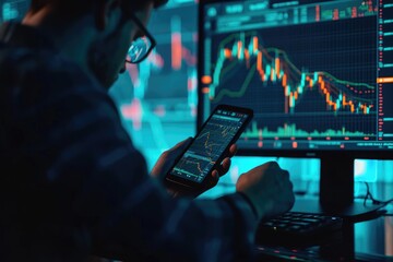 businessman analyze data works on the Insights analytics dashboard for operations management to make investment decisions