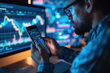 businessman analyze data works on the Insights analytics dashboard for operations management to make investment decisions