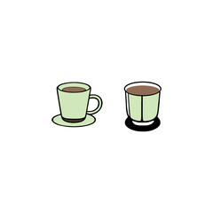 cup of coffee, coffee cup set vector design