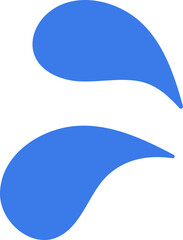 Hand drawn funky organic shape element vector