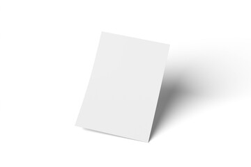 Blank portrait A4. Brochure magazine isolated on gray, changeable background / white paper isolated...