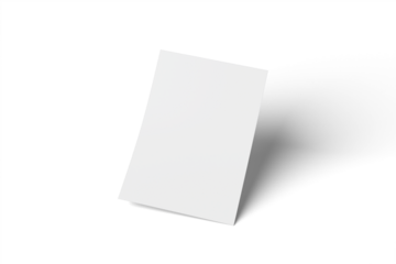 Blank portrait A4. Brochure magazine isolated on gray, changeable background / white paper isolated for mockup	