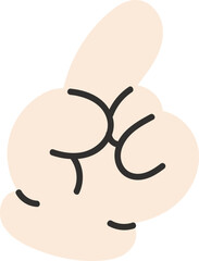 Cute hand element vector