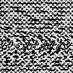 An abstract black and white halftone grunge texture background image.