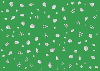 Fond Arrière plan feuillage feuilles arbres et plantes automne printemps vert pictogramme modele gris
