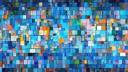 Fototapeta premium abstract background with squares mosaic tile, ai