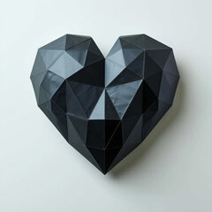 Geometric Heart Design.
Modern geometric heart sculpture.