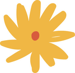 Cute flower element vector