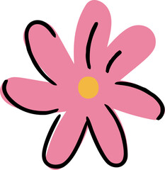 Cute flower element vector