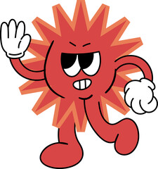 Cute sun character illustration vector