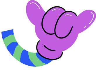 Cute hand element vector