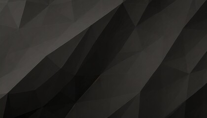 black low poly background 3d rendering crumpled paper