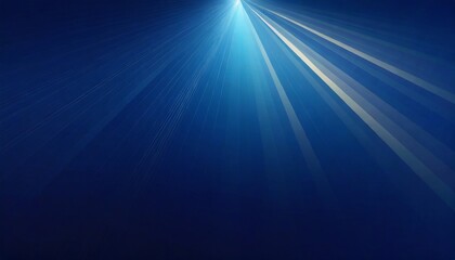 Fototapeta na wymiar blue light rays on dark blue background abstract glowing gradient banner backdrop design