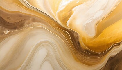 abstraction in the style of fluid art alcohol ink in brown and yellow colors suitable for wallpaper and murals