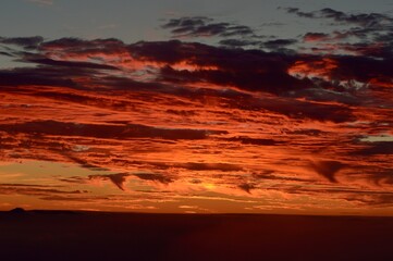 Fiery Sunset and Dramatic Cloudscape