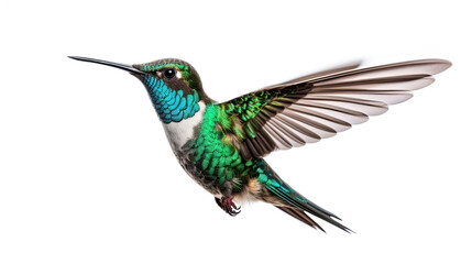 Fototapeta premium Hummingbird Flying. Isolated on white background